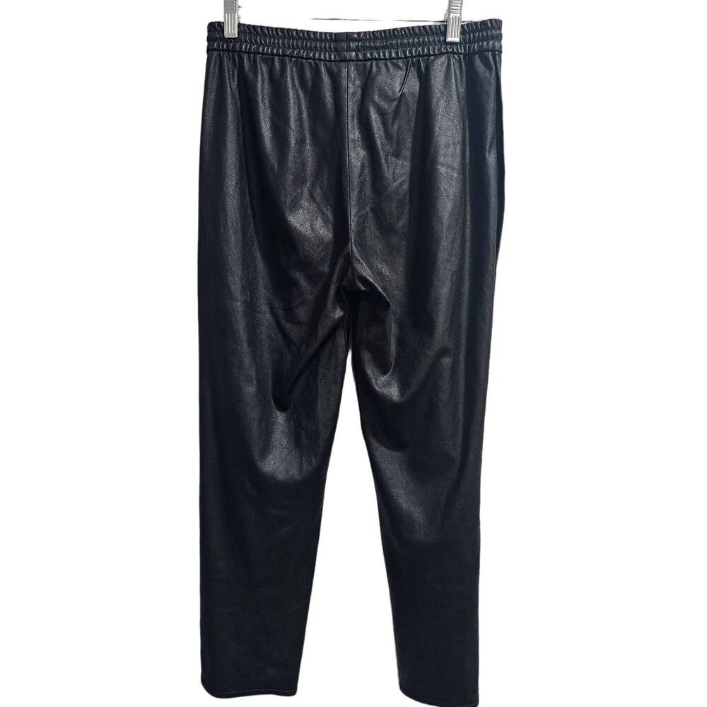 BCBGMAXAZRIA Faux Leather Cropped Pants Black Size XS - Picture 2 of 2
